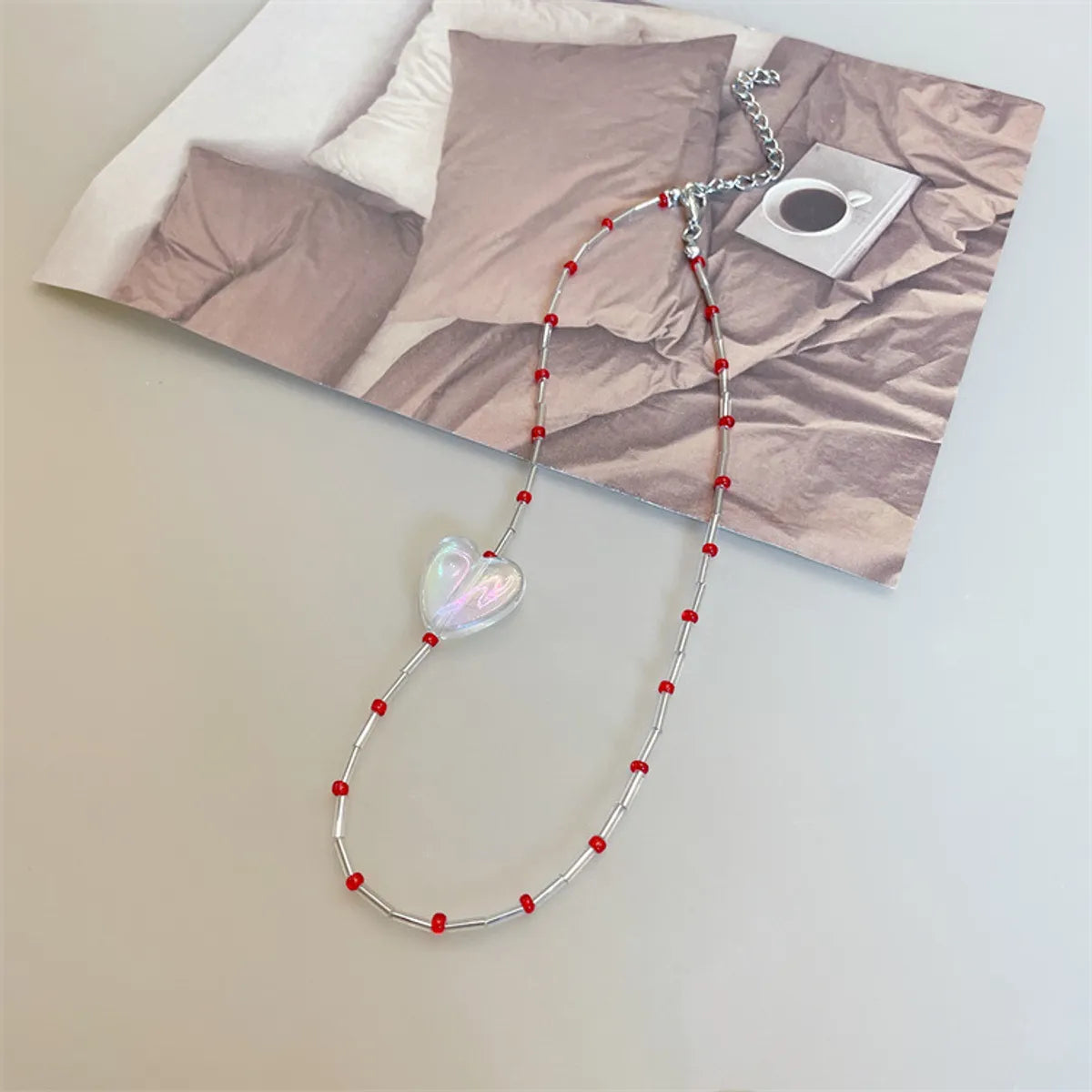 Sweet Geometric Beaded Women'S Necklace