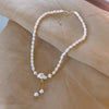 Sweet Geometric Mixed Materials Irregular Plating Artificial Pearls Necklace 1 Piece