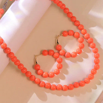 Sweet Geometric Solid Color Arylic Women'S Jewelry Set