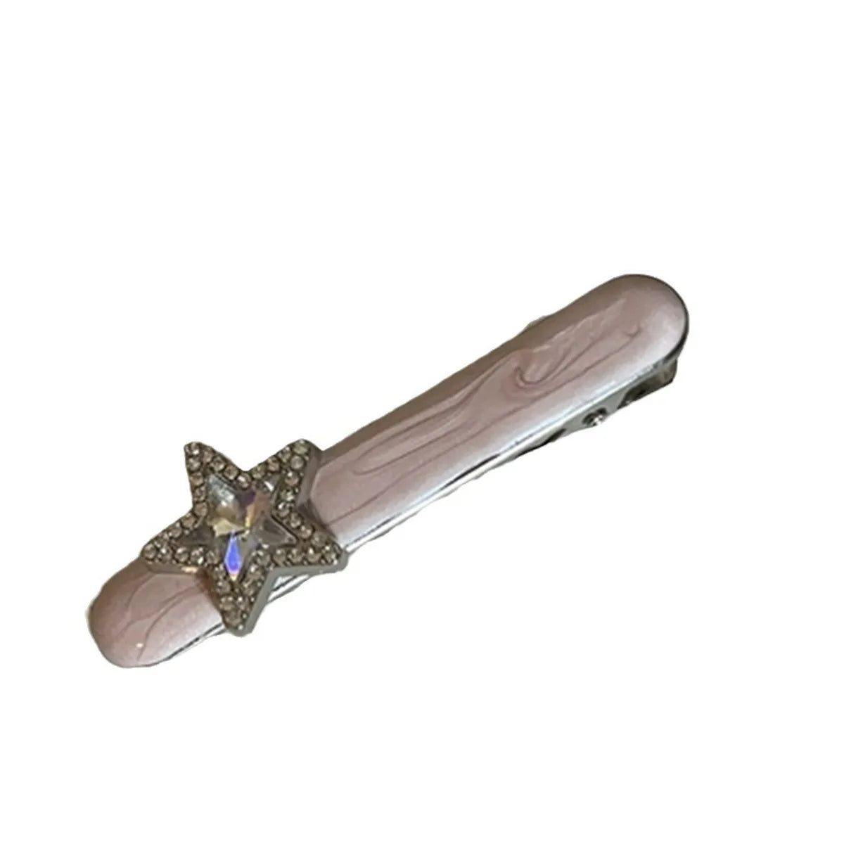 Sweet Heart Shape Alloy Inlay Rhinestones Pearl Hair Clip