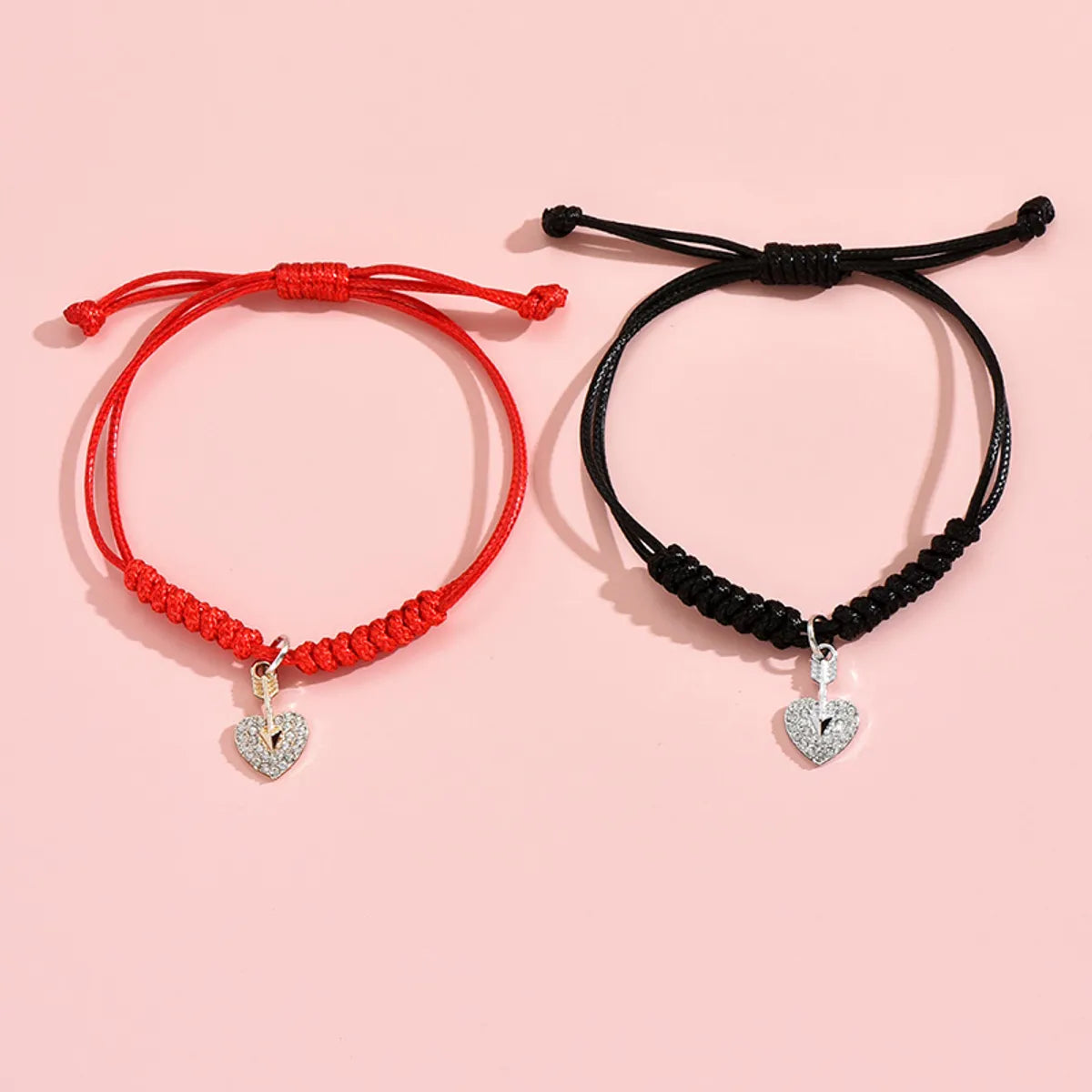 Sweet Heart Shape Alloy Plating Couple Bracelets