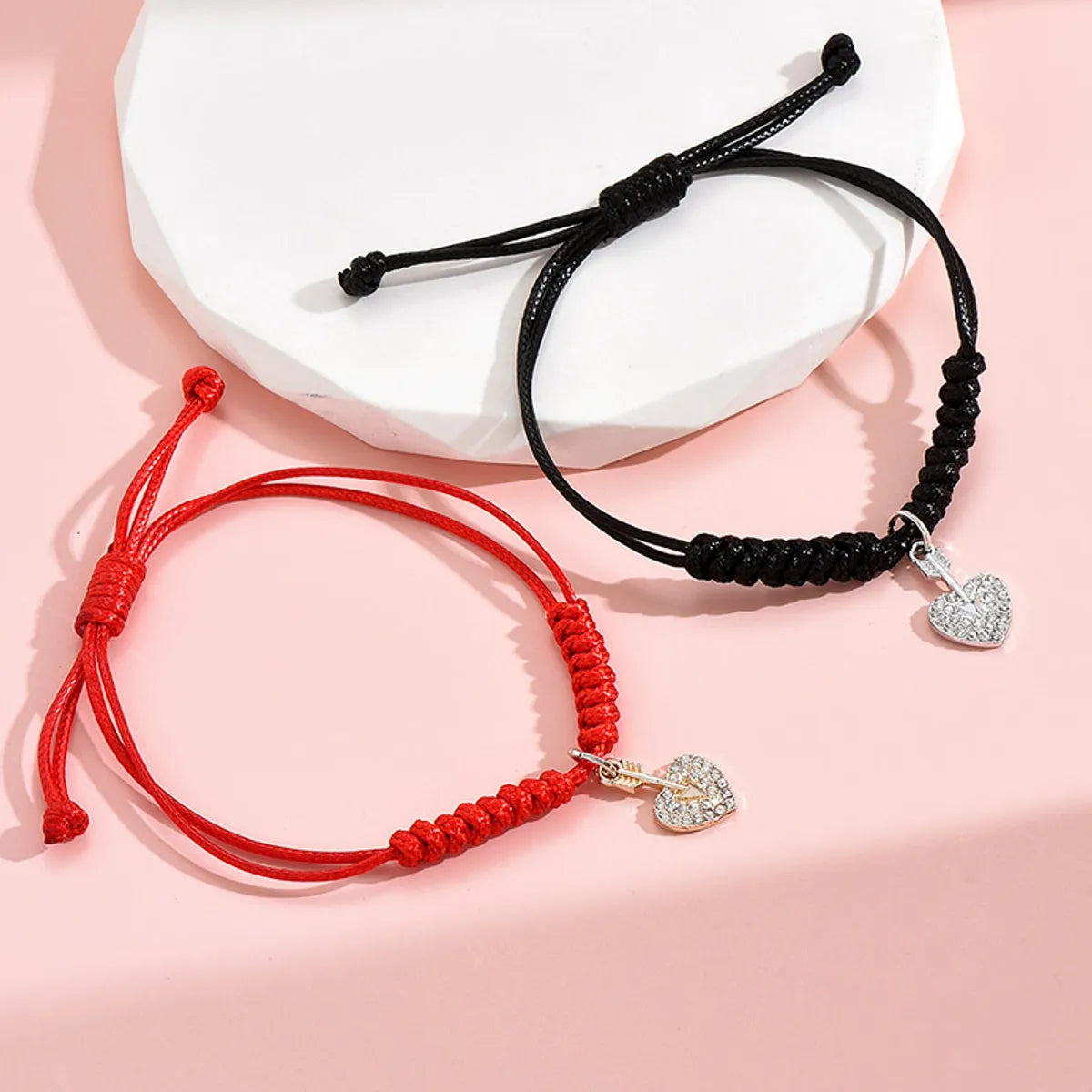 Sweet Heart Shape Alloy Plating Couple Bracelets