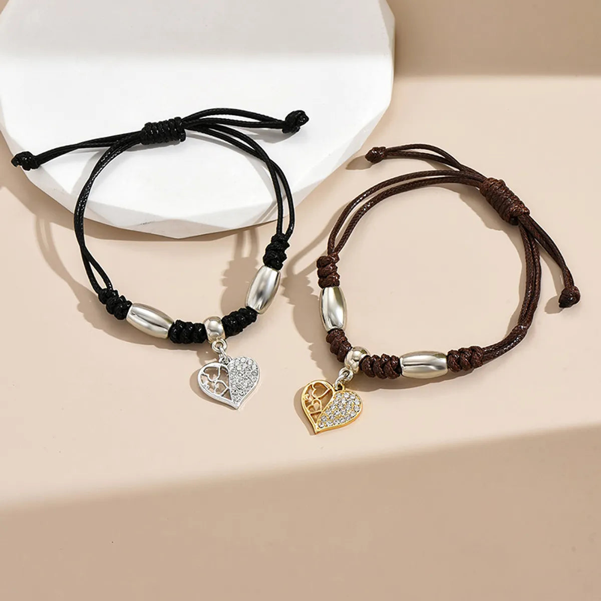 Sweet Heart Shape Alloy Plating Women's Bracelets