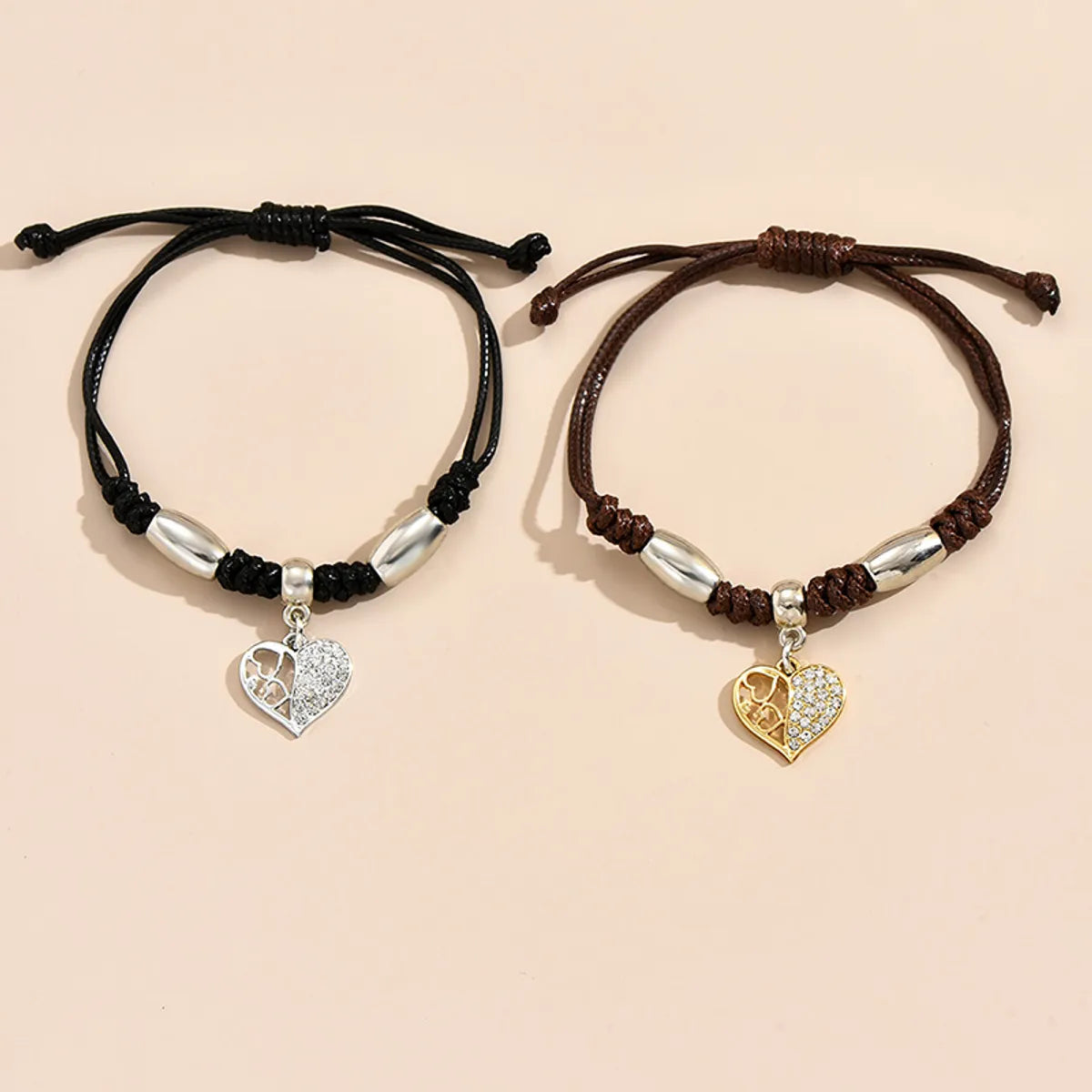 Sweet Heart Shape Alloy Plating Women's Bracelets