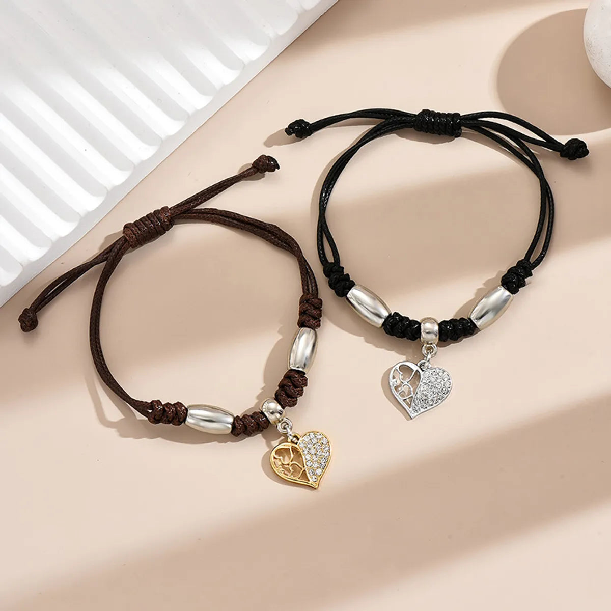 Sweet Heart Shape Alloy Plating Women's Bracelets