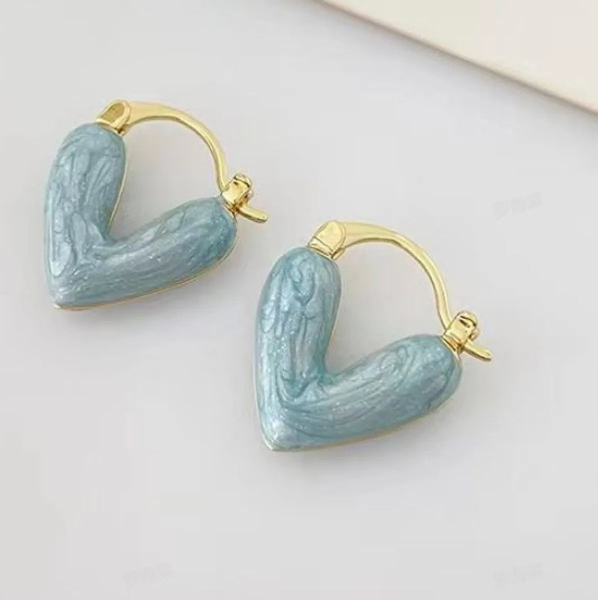 1 Pair Sweet Heart Shape Plating Alloy Earrings