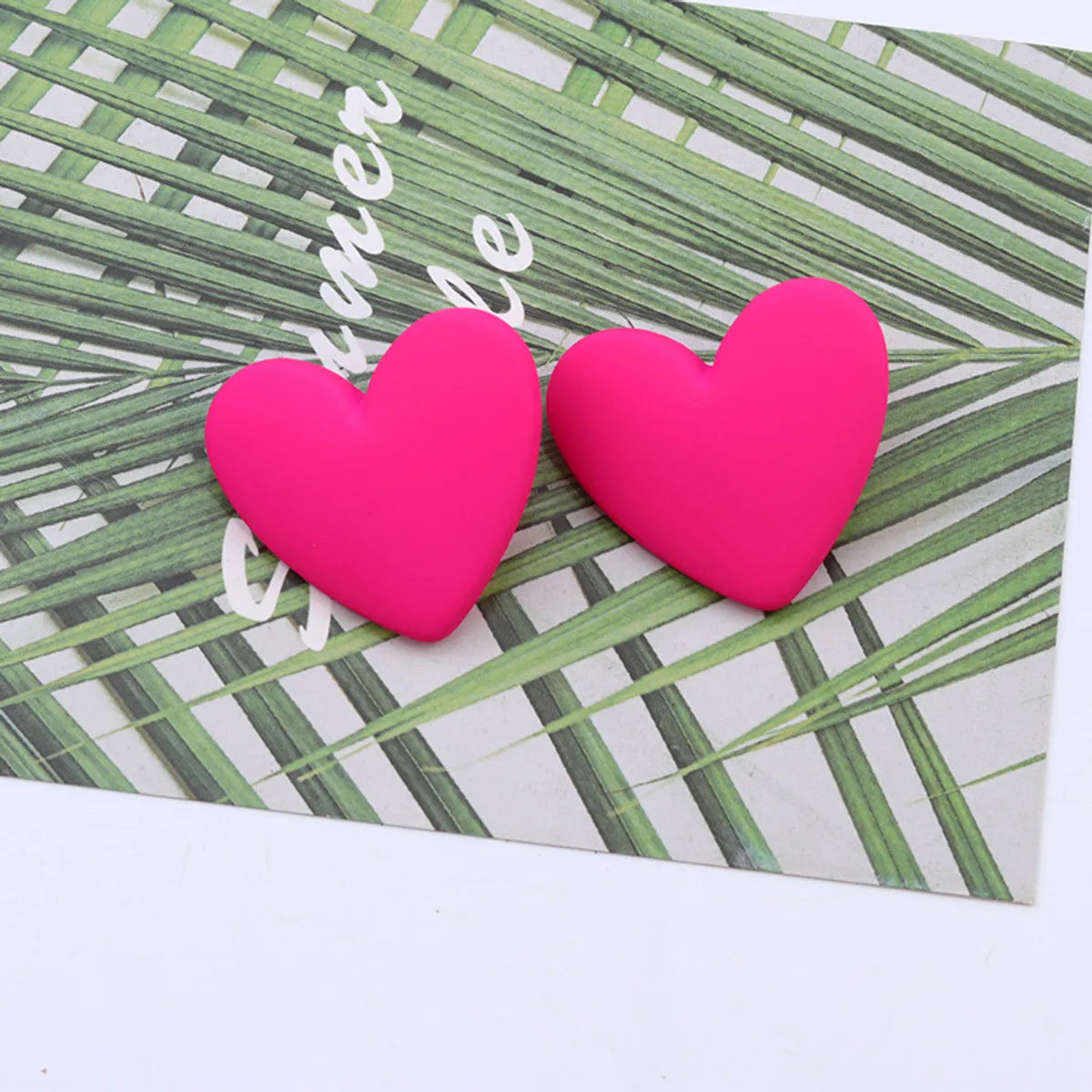 Sweet Heart Shape Arylic Stoving Varnish Women's Earrings 1 Pair