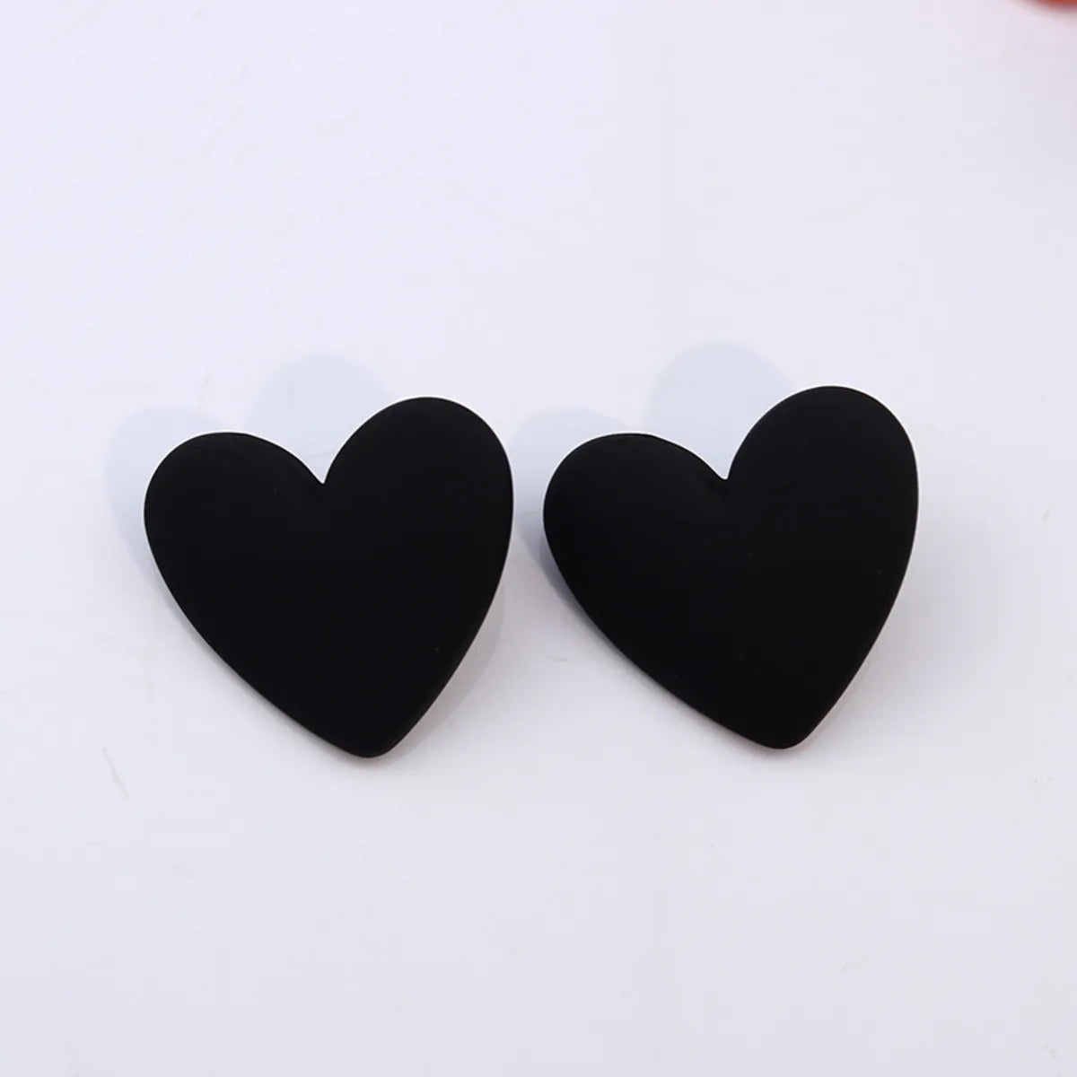 Sweet Heart Shape Arylic Stoving Varnish Women's Earrings 1 Pair