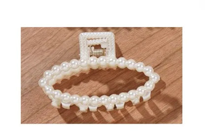 Sweet Heart Shape Imitation Pearl Inlay Pearl Hair Claws