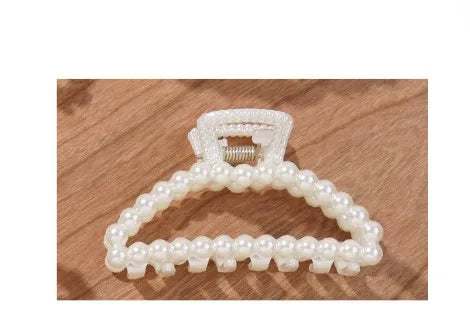 Sweet Heart Shape Imitation Pearl Inlay Pearl Hair Claws