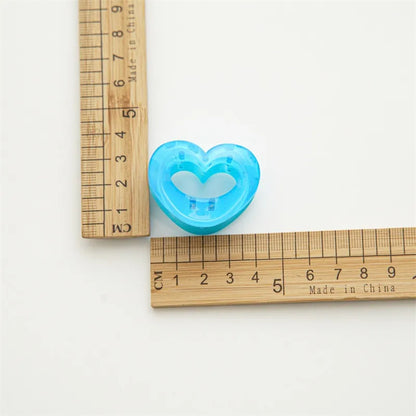 Sweet Heart Shape Plastic Resin Hollow Out Hair Claws