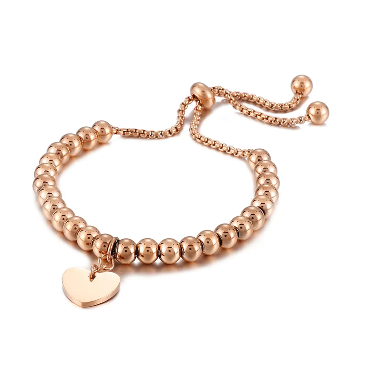 Sweet Heart Shape Stainless Steel 18K Gold Plated Bracelets In Bulk