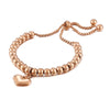 Sweet Heart Shape Stainless Steel 18K Gold Plated Bracelets In Bulk