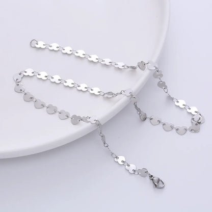 Sweet Heart Shape Stainless Steel Plating Chain Choker