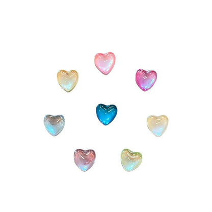 Sweet Heart Shape Synthetic Resin Women'S Ear Studs 1 Pair