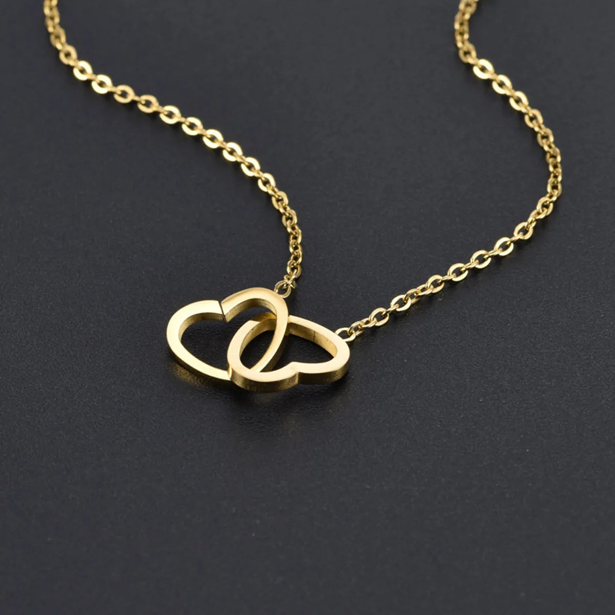 Sweet Heart Shape Titanium Steel Plating Pendant Necklace