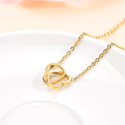 Sweet Heart Shape Titanium Steel Plating Pendant Necklace