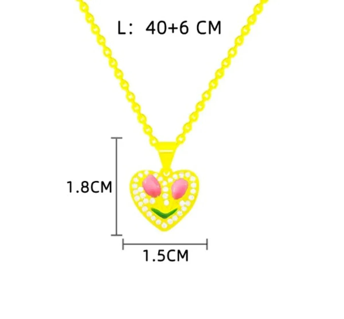 Sweet Heart Shape Tulip Titanium Steel Plating 18k Gold Plated Pendant Necklace