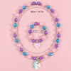 Sweet Heart Shape  Resin Beaded Girl'S Necklace 1 Piece