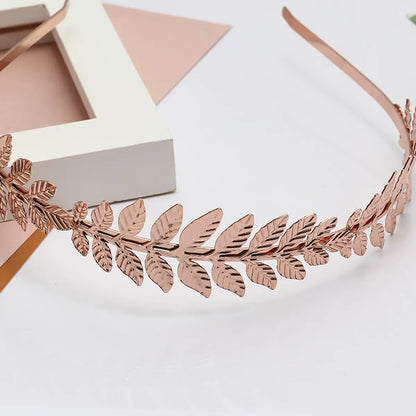 Sweet Leaf Metal Plating Hair Band