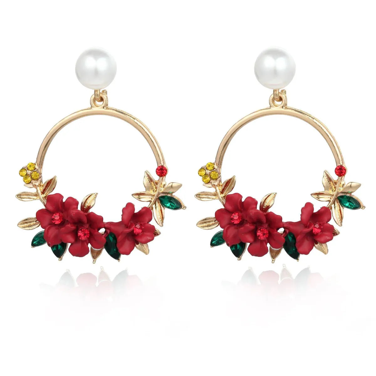 Sweet New Flower Beads Earrings Nhpf147209