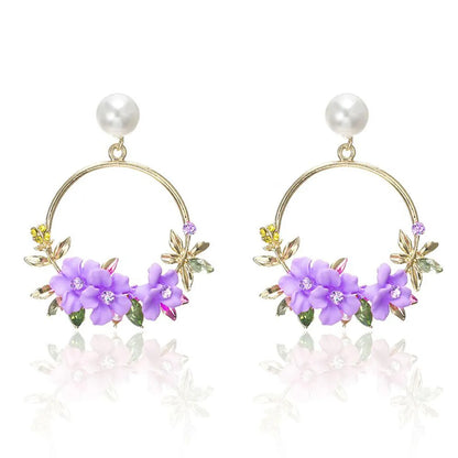 Sweet New Flower Beads Earrings Nhpf147209