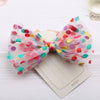 Sweet Polka Dots Bow Knot Cloth Handmade Hair Clip Hair Band 1 Piece