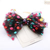 Sweet Polka Dots Bow Knot Cloth Handmade Hair Clip Hair Band 1 Piece