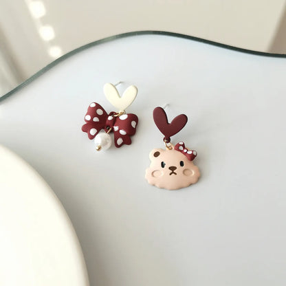 Sweet Rabbit Alloy Stoving Varnish Drop Earrings