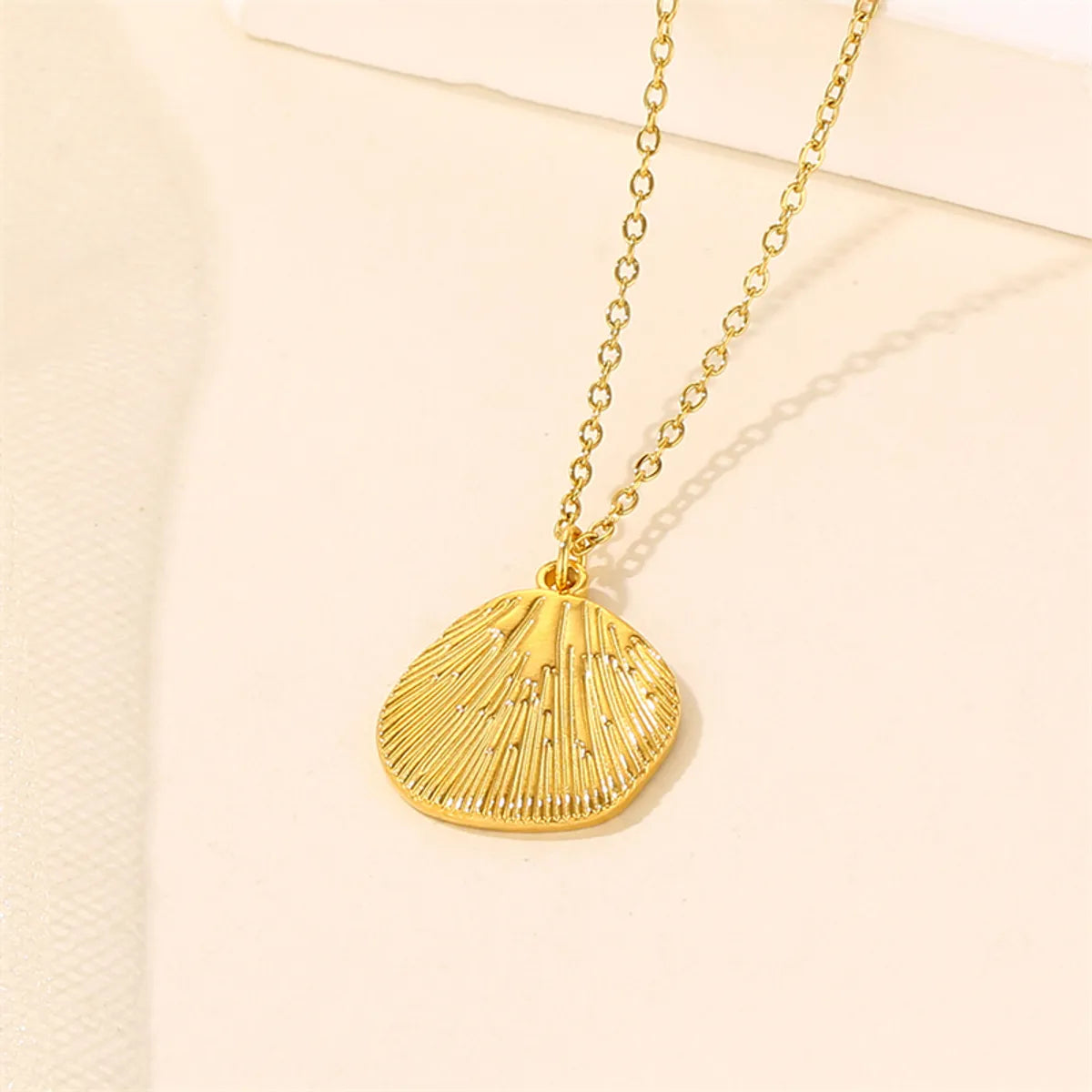 Sweet Shell Stainless Steel Plating Pendant Necklace