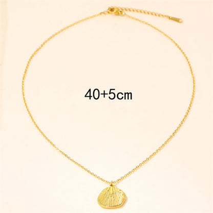 Sweet Shell Stainless Steel Plating Pendant Necklace