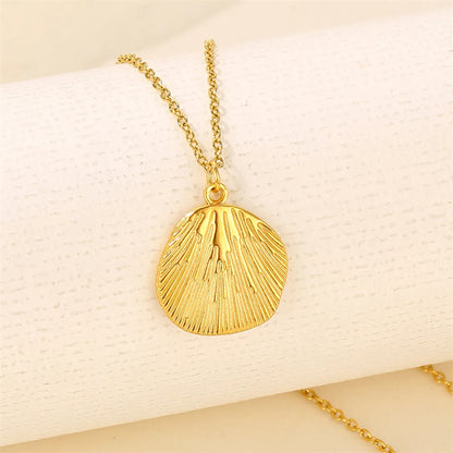 Sweet Shell Stainless Steel Plating Pendant Necklace