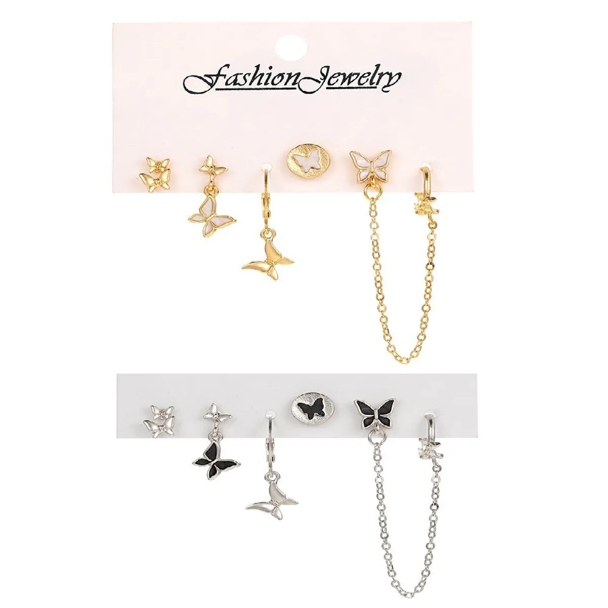 Sweet Shiny Heart Shape Butterfly Alloy Enamel Plating Inlay Artificial Gemstones Artificial Pearls Gold Plated Silver Plated Women's Drop Earrings Earrings Ear Studs