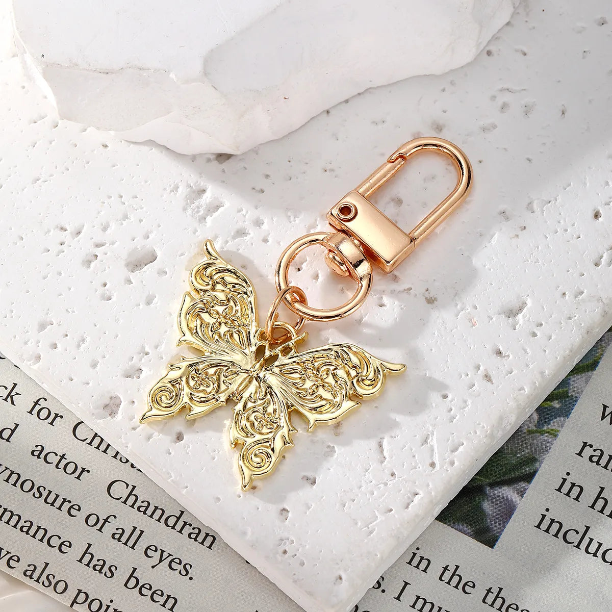 Sweet Simple Style Butterfly Alloy Inlay Rhinestones Bag Pendant Keychain