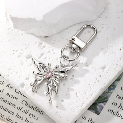 Sweet Simple Style Butterfly Alloy Inlay Rhinestones Bag Pendant Keychain