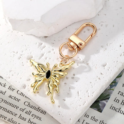 Sweet Simple Style Butterfly Alloy Inlay Rhinestones Bag Pendant Keychain