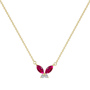 Sweet Simple Style Butterfly Sterling Silver Plating Inlay Zircon Necklace