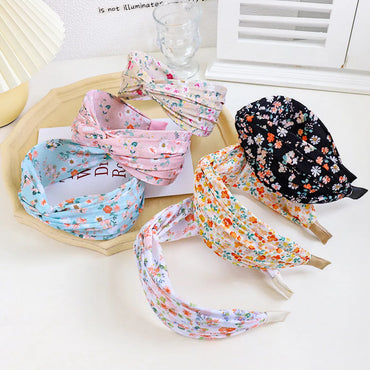 Sweet Simple Style Ditsy Floral Cloth Printing Hair Band