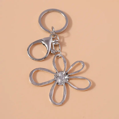 Sweet Simple Style Flower Alloy Bag Pendant Keychain