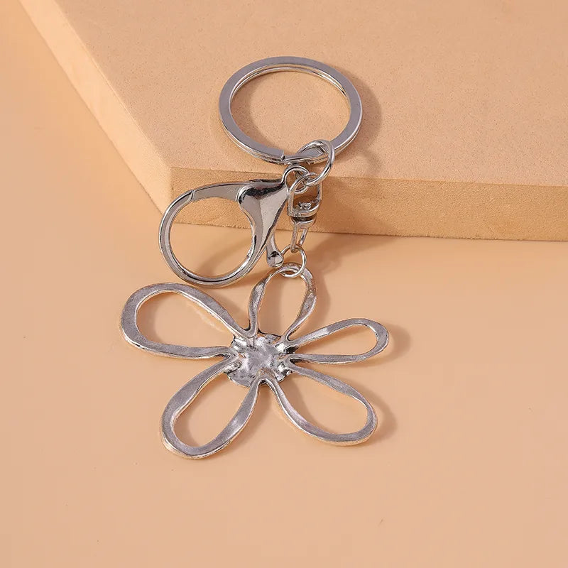 Sweet Simple Style Flower Alloy Bag Pendant Keychain