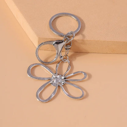 Sweet Simple Style Flower Alloy Bag Pendant Keychain