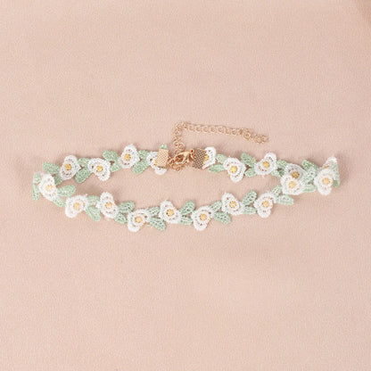 Sweet Simple Style Flower Alloy Women's Choker