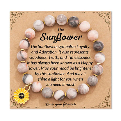 Sweet Simple Style Flower Natural Stone Agate Wholesale Bracelets