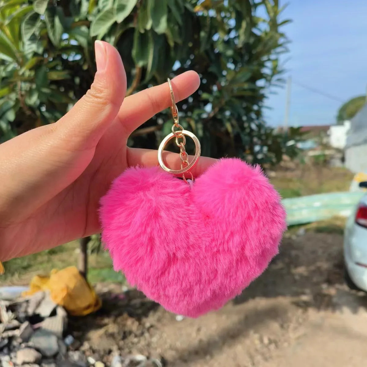 Sweet Simple Style Heart Shape Alloy Valentine'S Day Women'S Bag Pendant Keychain