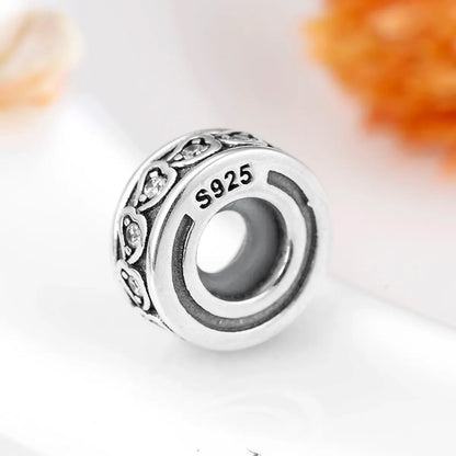 Sweet Simple Style Heart Shape Rose Snake Sterling Silver Epoxy Inlay Zircon Jewelry Accessories