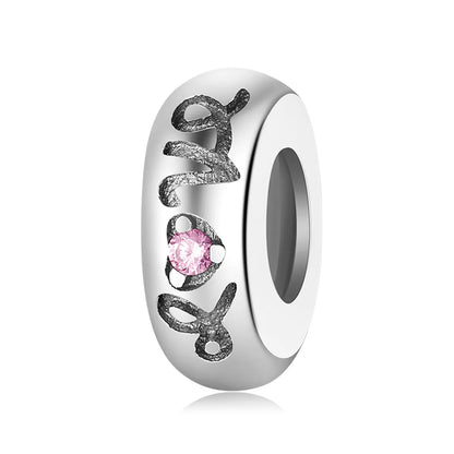 Sweet Simple Style Heart Shape Rose Snake Sterling Silver Epoxy Inlay Zircon Jewelry Accessories