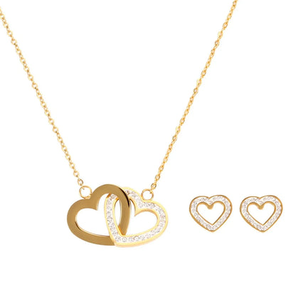 Sweet Simple Style Heart Shape Stainless Steel Necklace