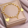 Sweet Simple Style Heart Shape Titanium Steel Bracelets In Bulk