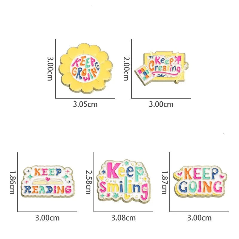 Sweet Simple Style Letter Alloy Stamping Stoving Varnish Unisex Brooches