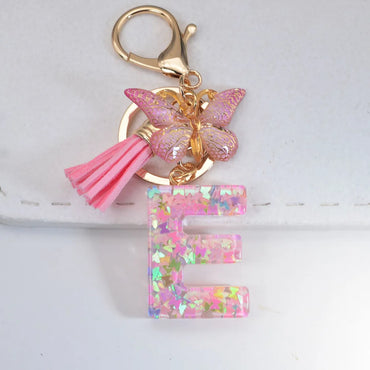 Sweet Simple Style Letter Resin Patchwork Women'S Keychain